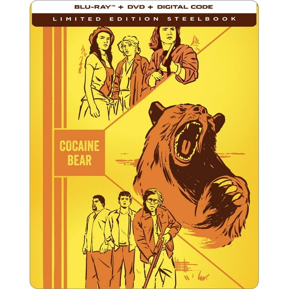 Cocaine Bear (Walmart Exclusive) (Steelbook) (Blu-ray + Digital Copy)