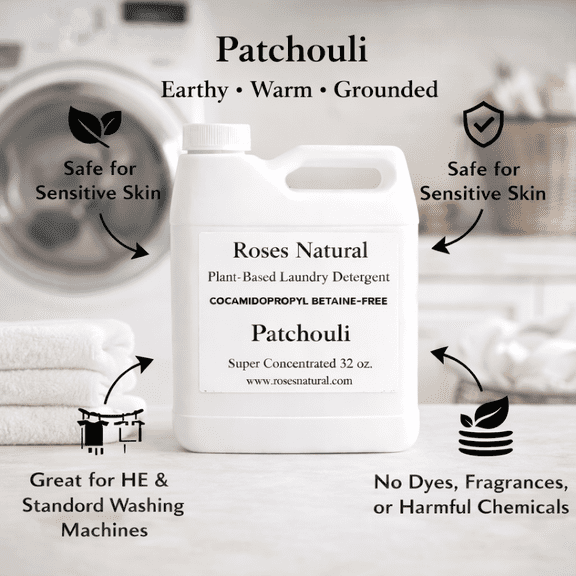 Cocamidopropyl Betaine-Free Plant-Based Laundry Detergent- Patchouli