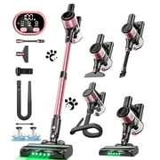 Cocbny Cordless Vacuum Cleaner, 8 in 1 Lightweight Stick Vacuum for Home Hardwood Floor Carpet Pet Hair, A27, Pink