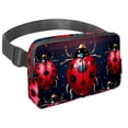 thumbnail image 1 of Coccinella septempunctata Lightweight Adjustable Sling Bag Waist Pack Fanny Bag with Extension Strap Unisex, 1 of 7