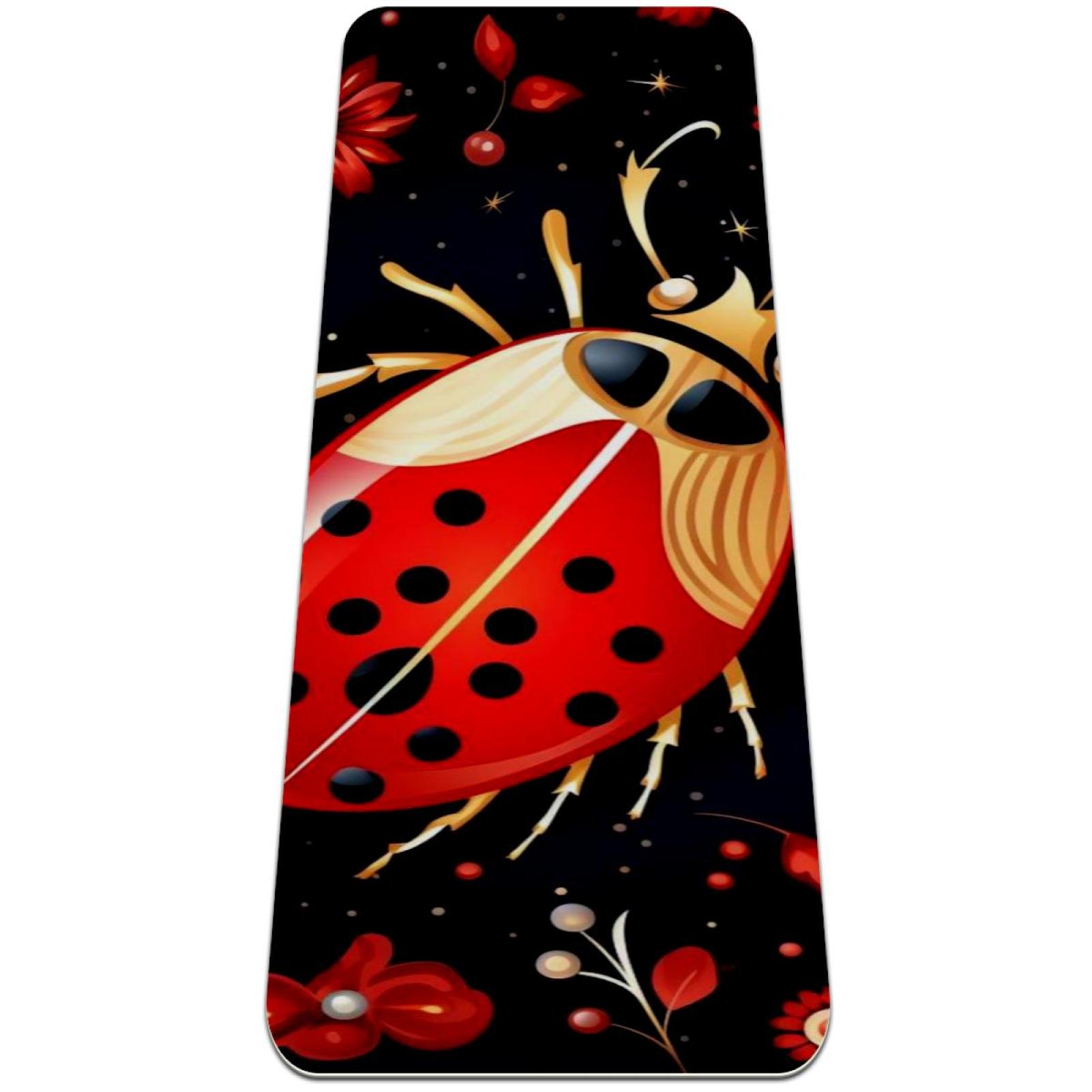 Coccinella septempunctata TPE Yoga Mat for Home Gym Floor Workout