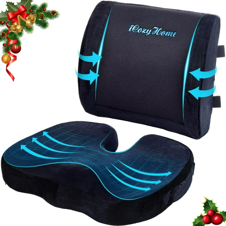 Comfort Seat Cushion For Office Chair - Tailbone Pain Cushion - Tailbone  Cushion - Sciatica Pillow For Sitting (black)