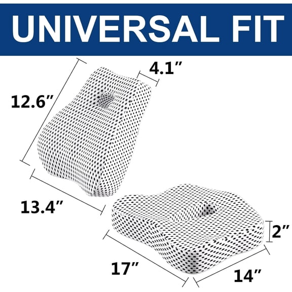 Coccyx Seat Cushion for Office Chair, Sciatica Pain Relief Tailbone Cushion with 3D Mesh Surface