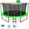 thumbnail image 1 of Cochan 12FT Trampoline with Enclosure for Adults and Kids, Outdoor Heavy Duty Trampoline with Lights, Kids Trampoline with Basketball Hoop, Birthday Gift, 1200LBS Weight Capacity, 1 of 7