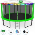 thumbnail image 1 of Cochan 14FT Trampoline with Enclosure for Adults and Kids, Outdoor Heavy Duty Trampoline with Water Sprinkler and Lights, Kids Trampoline with Basketball Hoop, Birthday Gift, 1400LBS Weight Capacity, 1 of 7