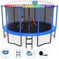 thumbnail image 1 of Cochan 15FT Trampoline with Enclosure for Adults and Kids, Outdoor Heavy Duty Trampoline with Water Sprinkler and Lights, Kids Trampoline with Basketball Hoop, Birthday Gift, 1500LBS Weight Capacity, 1 of 7