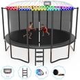 thumbnail image 1 of Cochan 16FT Trampoline with Enclosure for Adults and Kids, Outdoor Heavy Duty Trampoline with Water Sprinkler and Lights, Kids Trampoline with Basketball Hoop, Birthday Gift, 1500LBS Weight Capacity, 1 of 7