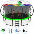 thumbnail image 1 of Cochan Outdoor Trampoline 16 FT with Sprinkler and Lights, Backyard Recreational Pumpkin Trampoline for Kids, 1 of 7