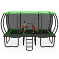 thumbnail image 1 of Cochan Rectangle Trampoline Outdoor, 10FT x 17FT Trampoline for Kids and Adults, 2000LBS Heavy Duty Large Trampoline with Safety Enclosure Net and Ladder for Backyard Family Fun, 1 of 9