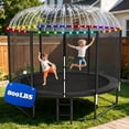 thumbnail image 1 of Cochan 8FT Trampoline with Net for 2-3 Kids, Heavy Duty Outdoor Trampoline with Sprinkler and Lights, Enclosure, Ladder, 800LBS Weight Capacity, Birthday Gift, Easy Assembly, 1 of 9