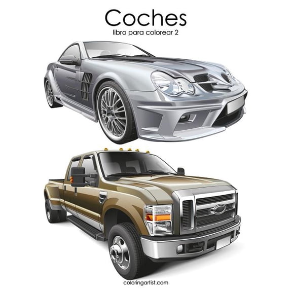 Coches Coches libro para colorear 2, Book 2, (Paperback)
