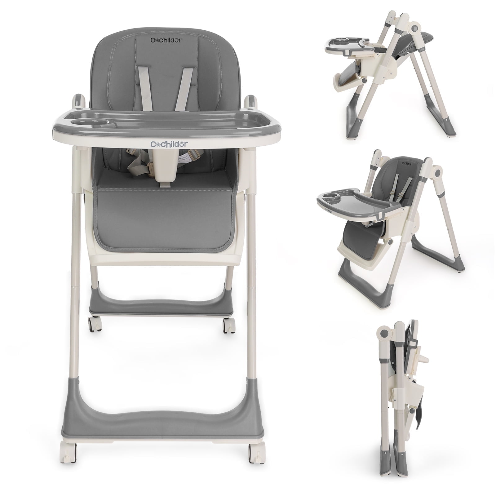 Cosco Kids Simple Fold Full Size High Chair with Adjustable Tray Zuri