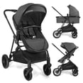 thumbnail image 1 of Cochildor Lite 2.0 Baby Stroller with Bassinet Mode - 3-Position Reversible Lightweight Stroller for 0-36 Months, Foldable Compact Travel Stroller with UPF 50+ Canopy, Black, 1 of 9
