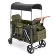 thumbnail image 1 of Cochildor Collapsible Wagon Stroller for 2 Kids, with Canopy, 5-Point Harness, Adjustable Handlebars, Removable Seat for Toddlers, Green, 1 of 1