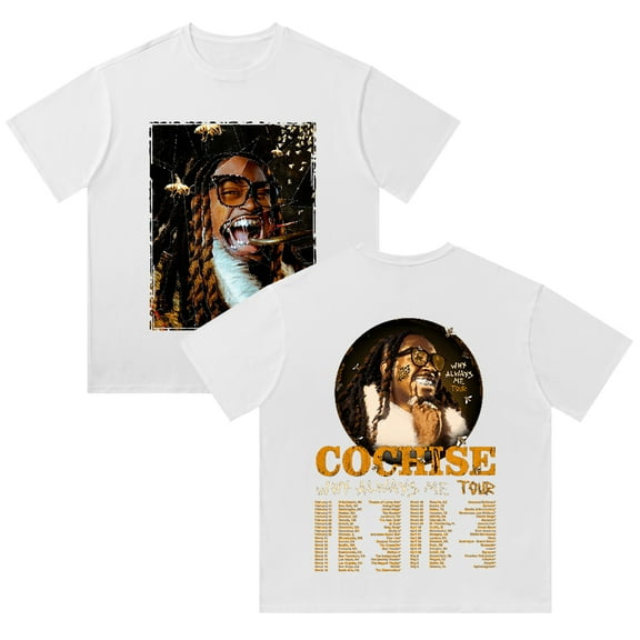 Cochise Why Always Me Tour 2025 Cotton T-shirt Unisex Short Sleeve Hip Hop Tees Tops