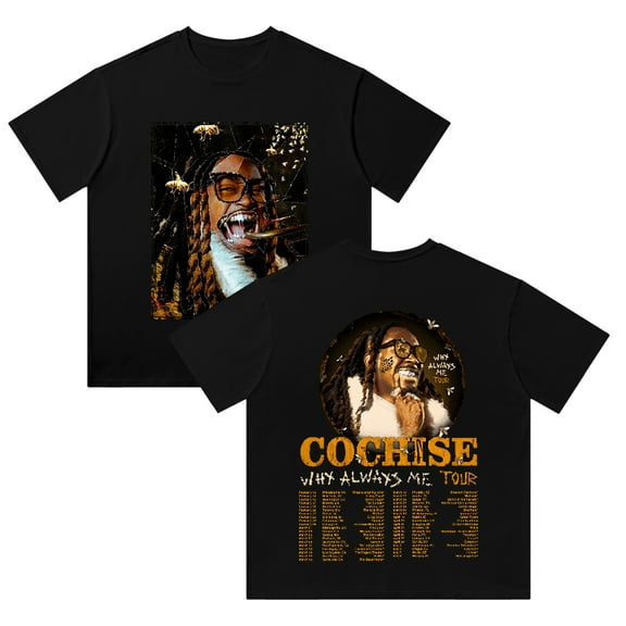 Cochise Why Always Me Tour 2025 Cotton T-shirt Unisex Short Sleeve Hip Hop Tees Tops
