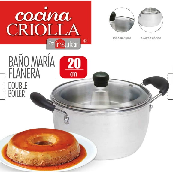 Cocina Criolla 20cm Aluminum Double Boiler