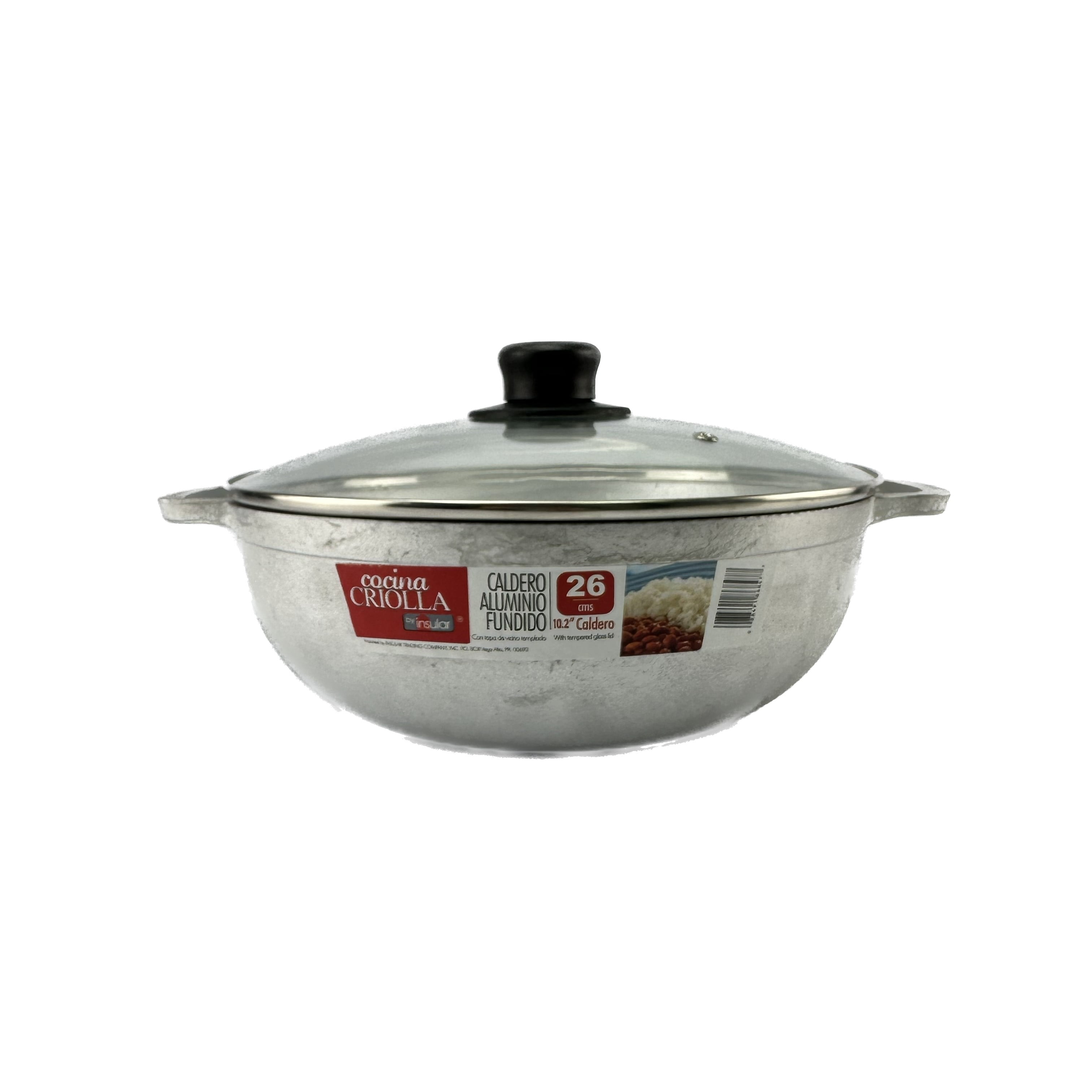 Cocina Criolla 26cm Aluminum Caldero with Glass Lid