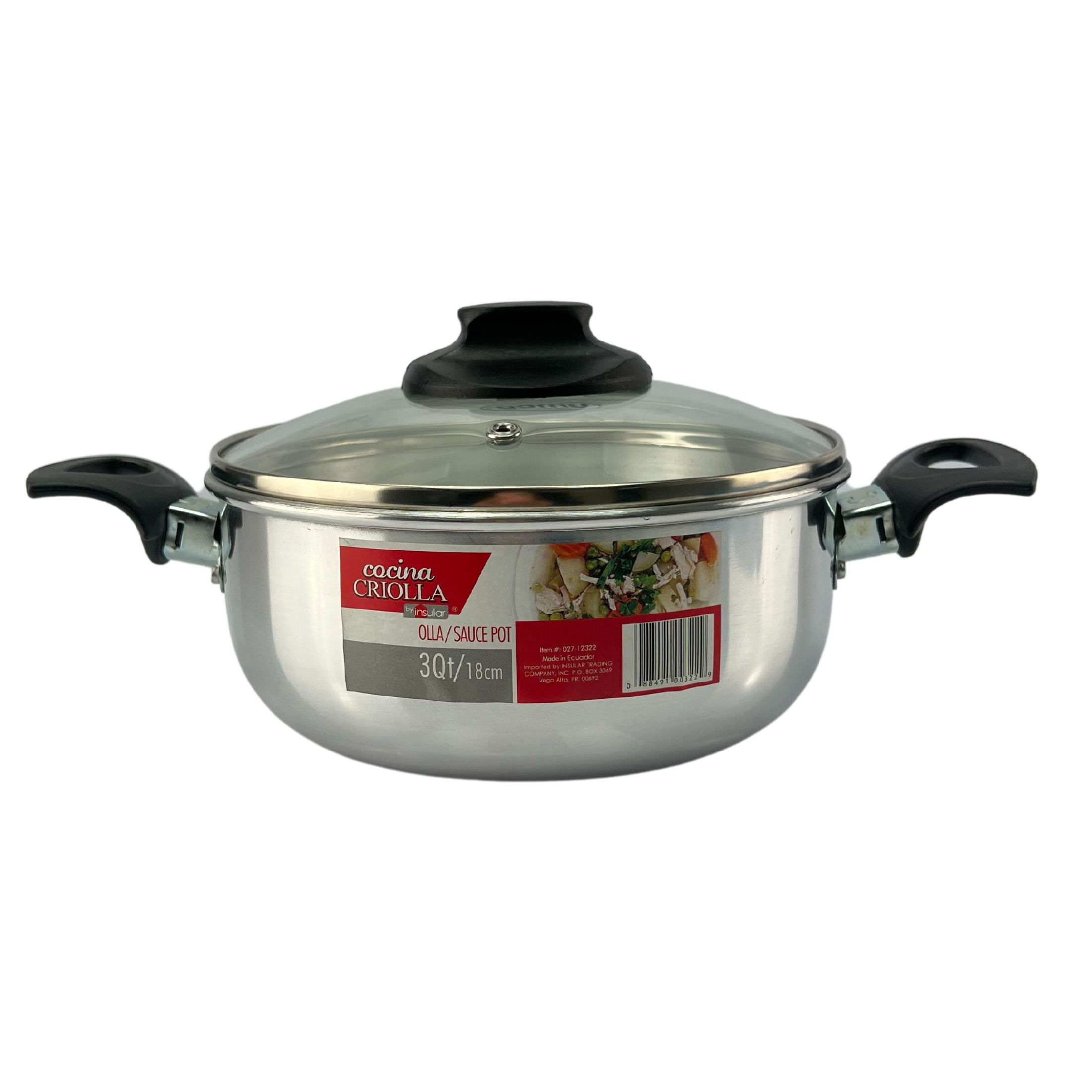 Cocina Criolla 3qt Sauce Pot with Glass Lid