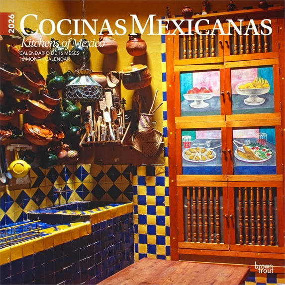 Cocinas Mexicanas | 2026 12x24" (Hanging) Square Wall Calendar | Plastic-Free