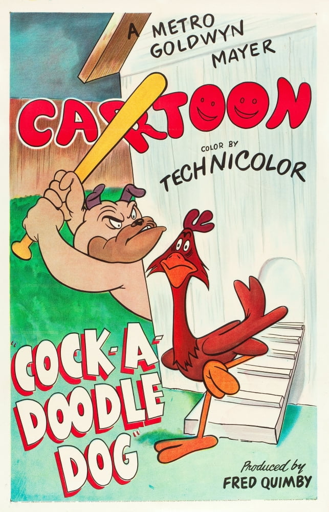 Cock-A-Doodle Dog Canvas Art - (24 x 36)