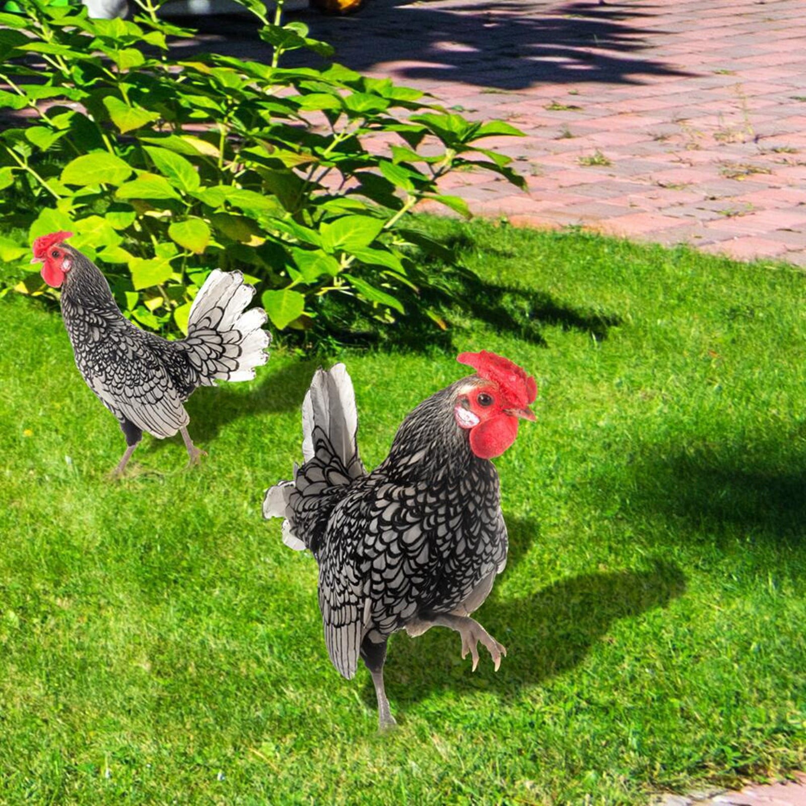 Cock Acrylic Outdoor Courtyard With Yard Art Double Sided Pattern