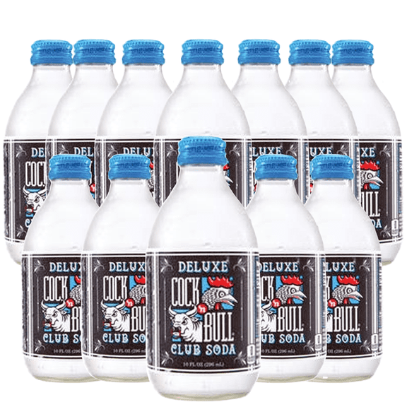 Cock n Bull Club Soda 12 Pack 10oz Soda Bottles - Ideal Mixer for Cocktails, Mocktails, and Bartenders - for Perfect Mixed Drinks - Refreshing Flavor Profile- A