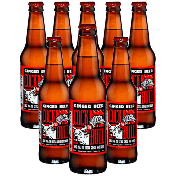 Cock n Bull Ginger Beer 8 Pack 12oz Soda Bottles - Ideal Mixer for Cocktails, Mocktails, and Bartenders - for Perfect Mixed Drinks - Refreshing Flavor Profile- A