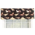 thumbnail image 1 of Cockadoodle Petticoat 3"Rod Pocket Window Valance 50" x 15" Black by RLF Home, 1 of 3