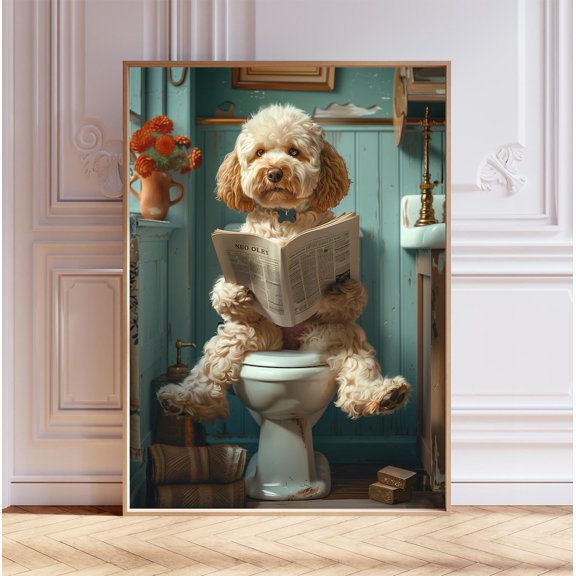 Cockapoo Bathroom Wall Art Print