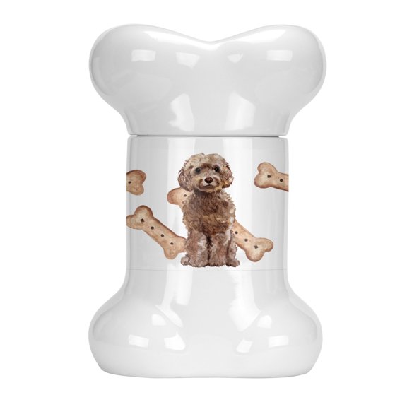 Cockapoo Brown Bone Shaped Treat Jar