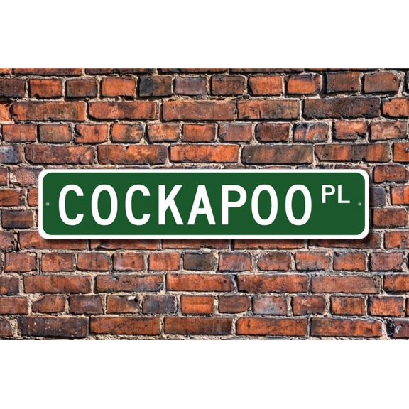 Cockapoo Cockapoo Lover Cockapoo Metal Aluminum Sign Dog Lover Gift Dog Owner Gift Dog Lover Sign - Size: 16 x 4 Inches