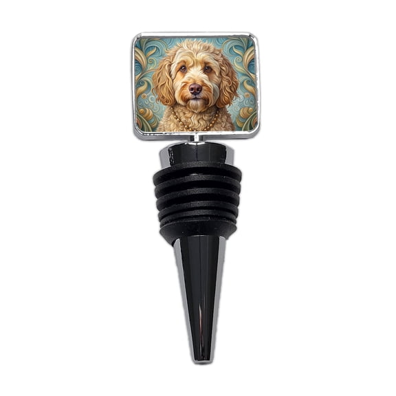 Cockapoo Dog Art Nouveau Wine Bottle Stopper Cap Plug
