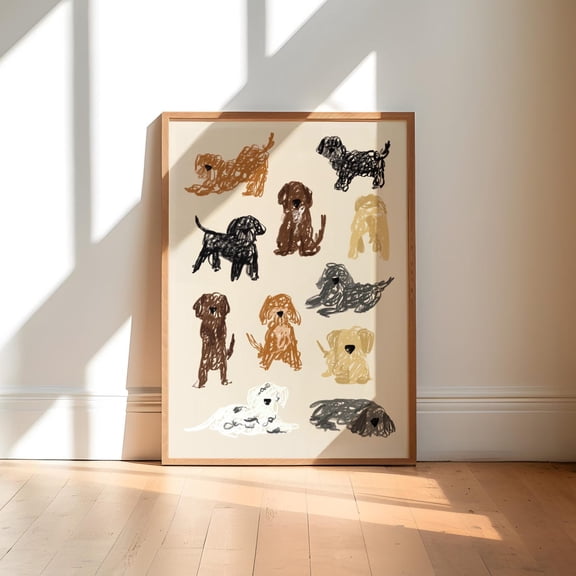 Cockapoo Dog Art Print, Sketch Style, Poster Only