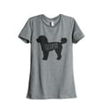 thumbnail image 1 of Cockapoo Dog Silhouette Women's Fashion Relaxed T-Shirt Tee Heather Grey 2X-Large, 1 of 3