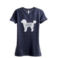 thumbnail image 1 of Cockapoo Dog Silhouette Women's Fashion Relaxed T-Shirt Tee Heather Navy Small, 1 of 3