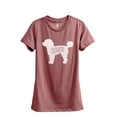thumbnail image 1 of Cockapoo Dog Silhouette Women's Fashion Relaxed T-Shirt Tee Heather Rouge X-Large, 1 of 3