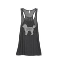 thumbnail image 1 of Cockapoo Dog Silhouette Women's Fashion Sleeveless Flowy Racerback Workout Yoga Tank Top Charcoal Grey Large, 1 of 3
