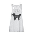 thumbnail image 1 of Cockapoo Dog Silhouette Women's Fashion Sleeveless Flowy Racerback Workout Yoga Tank Top Sport Grey Large, 1 of 3