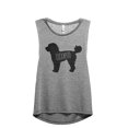 thumbnail image 1 of Cockapoo Dog Silhouette Women's Fashion Sleeveless Muscle Workout Yoga Tank Top Heather Grey Grey Large, 1 of 3