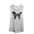 thumbnail image 1 of Cockapoo Dog Silhouette Women's Fashion Sleeveless Muscle Workout Yoga Tank Top Sport Grey Large, 1 of 3