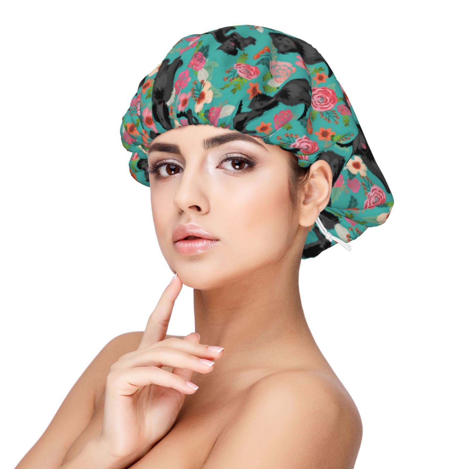 Cockapoo Floral Black Cockapoo Dogs And Florals Dog Adult's Satin