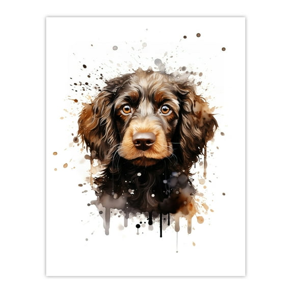 Cockapoo Lovers Gift Watercolour Pet Portrait Painting Artwork Extra Large XL Wall Art Poster Print