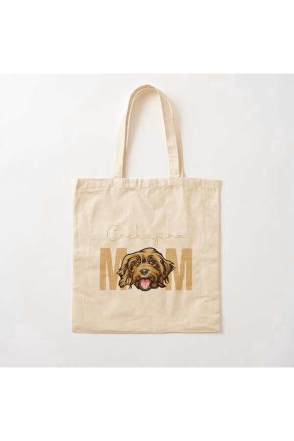 Cockapoo Mom, Dog Mom, Gift Idea For Cockapoo Owner Canvas Tote Bags, Reusable Shopping Bag
