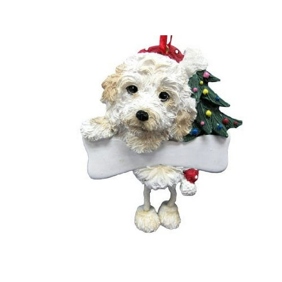 Cockapoo Ornament with "Dangling Legs" Hand Painted and Easily Personalized