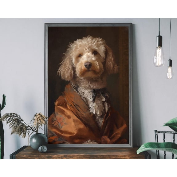 Cockapoo Print Animal Painting Art Print Animal Head & Human Body Unique Art Print Dog Lover Decor Wall Art Modern Wall Decor Wall Art