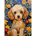thumbnail image 1 of Cockapoo Puppy Oil Painting Colourful Bright Bold Floral Fun Unframed Wall Art Print Poster Home Decor Premium, 1 of 5