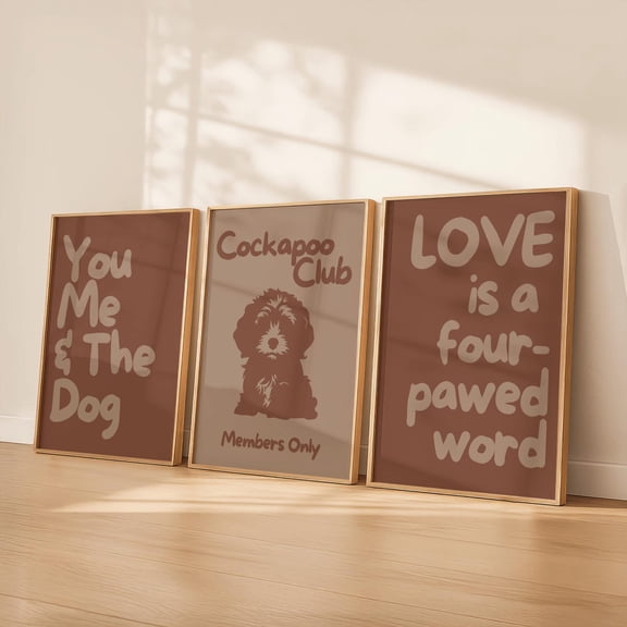 Cockapoo Wall Art Dog Lover You Me The Dog Quote Pet Wall Decor Neutral Boho, Poster Only