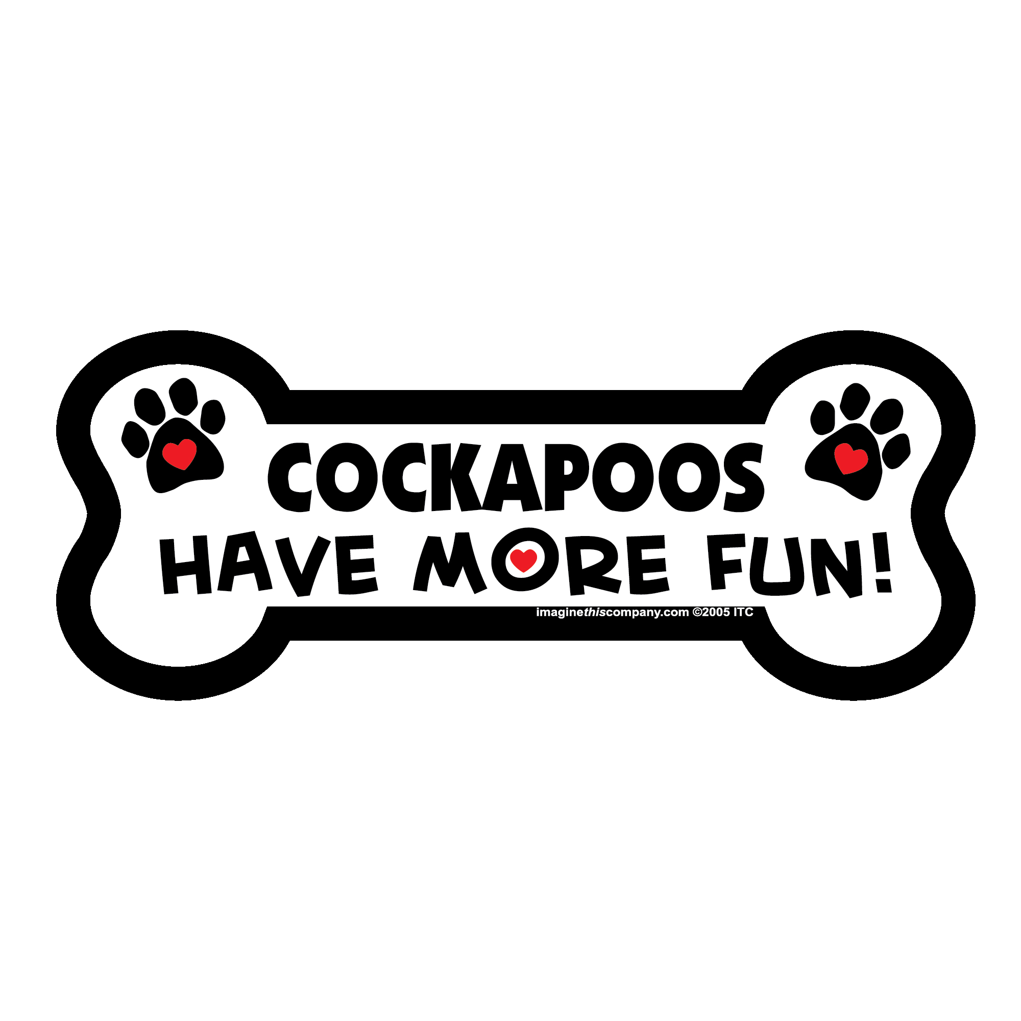 Cockapoo Magnet Cockapoos Have More Fun Bone Magnet - Walmart.com