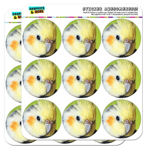 Cockatiel Bird Pet 2" Scrapbooking Crafting Stickers
